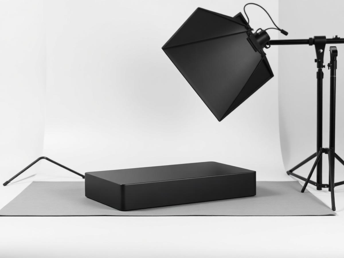 Studio product photography lighting setup