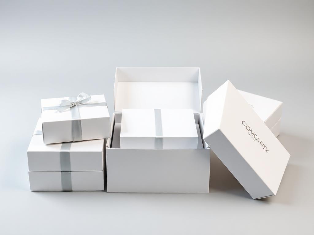 White luxury packaging boxes